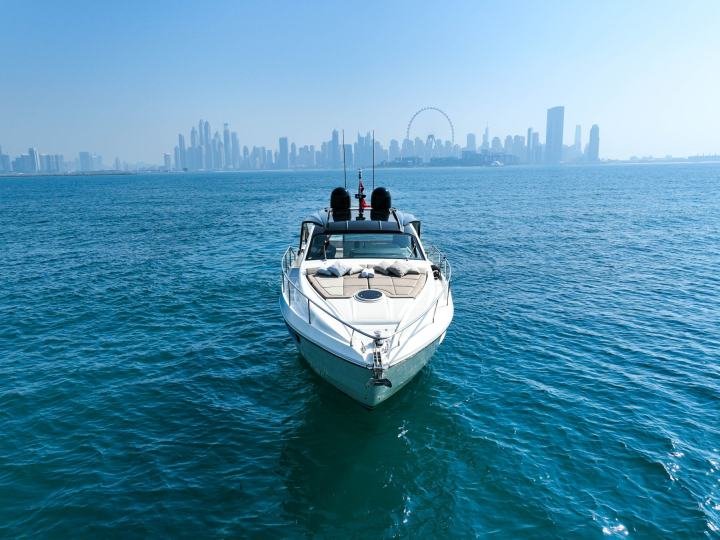 Pershing 5X White private yacht charter in Dubai — photo 3